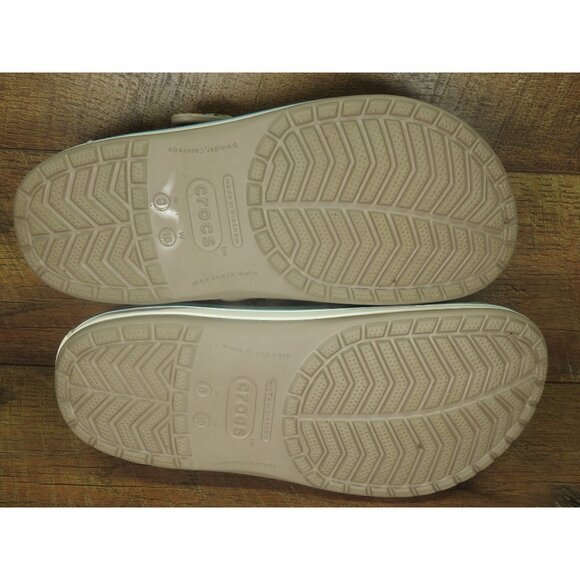 Crocs Tan Paint Splatter Slip On Clogs Sandals Men's 8 / Women's 10 - Picture 8 of 8